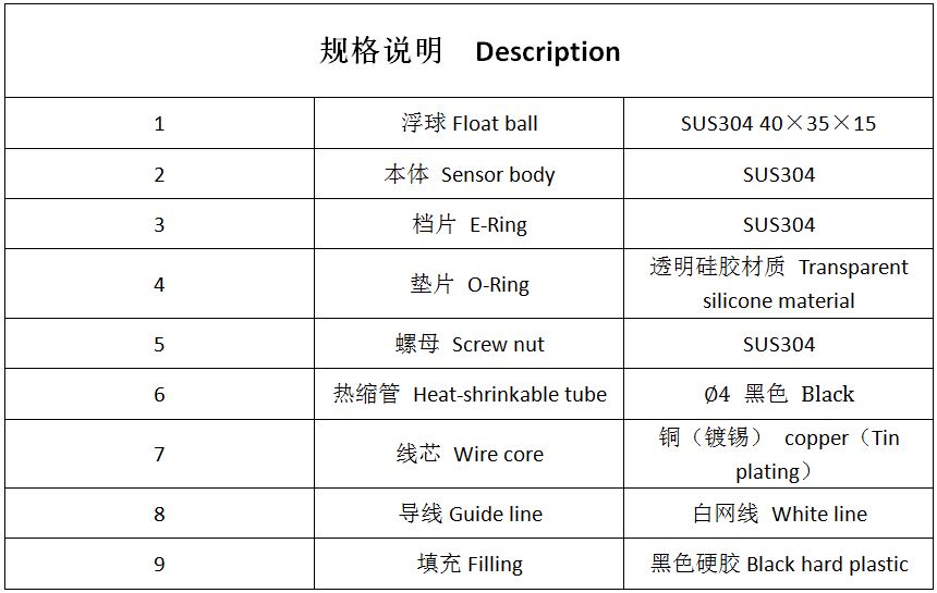 LSS1A41-3/8PF-70-1 液位傳感器 浮球開關(guān)